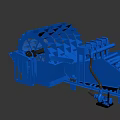 Blue Industrial Sand Washing Equipment With Rotary Drum And Screening System