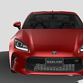 Sleek Red Toyota Sports Car With Two Door Coupe Design And Alloy Wheels