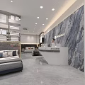 Modern Furniture Showroom With Bed Displays Sofas And Spacious Bright Interior Design