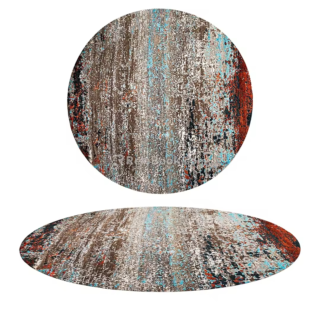 Modern Simple Round Carpet Simple Carpet Living Room Carpet 3d model