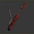 Red Classical Violin With Wooden Bow For Musical Practice And Daily Living Use