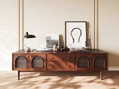 French medieval TV cabinet 3d model