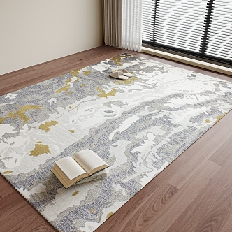 New Chinese Square Carpet 3d model