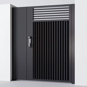modern gate villa door patio door 3d model