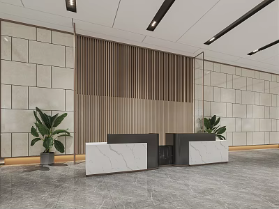 Modern Hall Office Hall 3d model