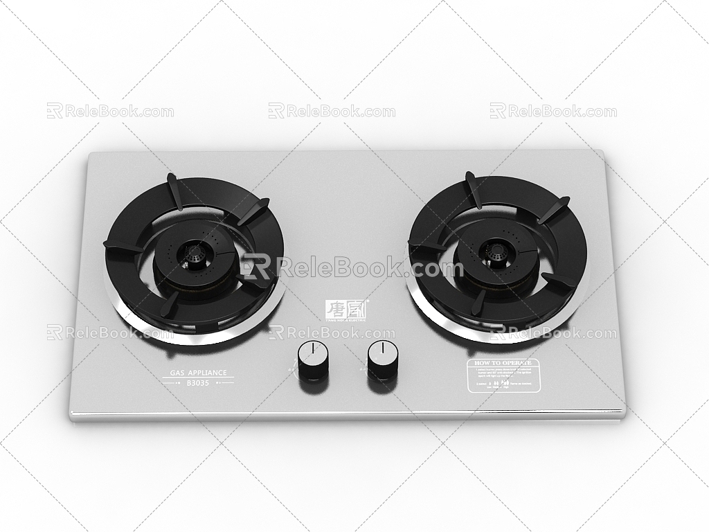 Gas stove 3d model