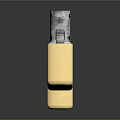 Gold Metal Lighter With Open Lid And Shiny Textured Surface Design
