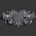Game Movie Character Grey Armored Mechanical Robot With Standing Pose Design