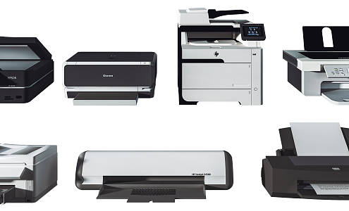 Modern printer combination 3d model