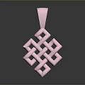 Pink Metallic Fashion Pendant With Intricate Chain Design And Shiny Surface