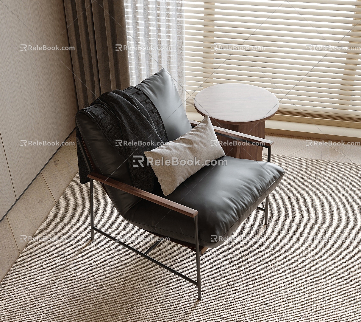 Leisure Chair Single Sofa Side Corner 3d model