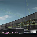 Modern Contemporary Office Building Featuring Glass Facade Streamlined Design Open Entrance And Urban Surroundings