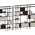 Bookcase Decorative Cabinet Books Books 3d model