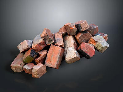 Brick Hollow Brick Square Brick Square Stone Clay Hollow Brick Hollow Brick Brick Red Brick Brick Pile 3d model