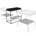 Modern Black And White Desk Chair Set With Minimalist Metal Frame Design