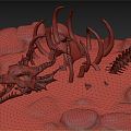 Modern Skeleton Dragon Skeleton Desert 3d model