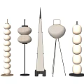 Various Modern Design Floor Lamps With Different Shapes For Interior Decor 3d model