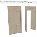 Classical Paneled Double Doors Featuring MMXXIV Numerals Closed And Open Brass Handles