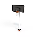 Portable Basketball Hoop With Black Backboard And Stable Stand For Home Use