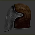 Medieval Metal Helmet With Leather Strap For Warrior Battlefield Gear