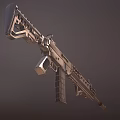 MPAR 556 Rifle Automatic Rifle Carbine Submachine Gun Assault Rifle PBR Military Weapon 3d model