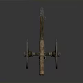 Vintage Cannon Antique Military Weapon with Wooden Wheels and Metal Barrel