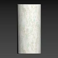 Rolled Wallpaper Component with Glossy Finish on Light Brown Wall with Green Textures