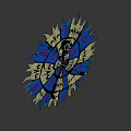 Game Movie Character Design With Skull And Flame Radiant Artwork Elements