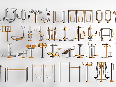 Modern Outdoor Fitness Equipment Outdoor Fitness Facilities Sports Facilities Sports Equipment 3d model