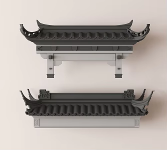 New Chinese-style Eaves Tiles Chinese-style Building Components 3d model