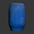 Blue Ceramic Decorative Vase With Cylindrical Shape And Glossy Surface For Home Living Room