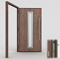 Alloy door iron door entrance door swing door 3d model