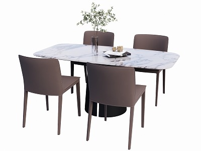 Italian Dining Table and Chair 3d model