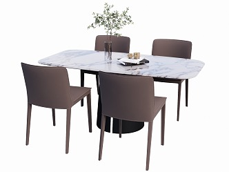 Italian Dining Table and Chair 3d model