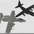 Detailed Military Fighter Jet And Transport Aircraft Scale Models