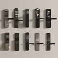 Modern smart lock fingerprint lock password lock door lock handle 3d model