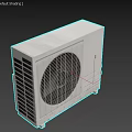 White Air Conditioner Fan Outdoor Unit With Grille Design And Copper Tube