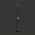 Black Tactical Submachine Gun With Attached Ammunition Cartridge Modern Design And Ergonomic Grip
