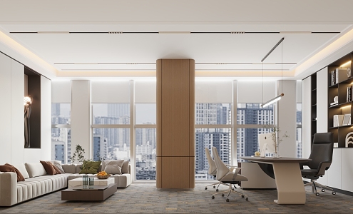 Modern manager room 16-floor office manager room 3d model