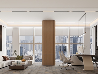 Modern manager room 16-floor office manager room 3d model