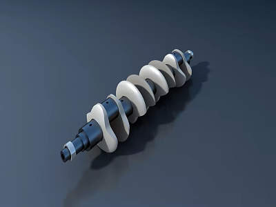High Quality Engine Crankshaft Hardware Tool With Metal Bearings And Journals 3d model