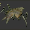 Game Movie Monster Character Featuring Orange Gray Exoskeleton Multiple Legs And Spiked Head