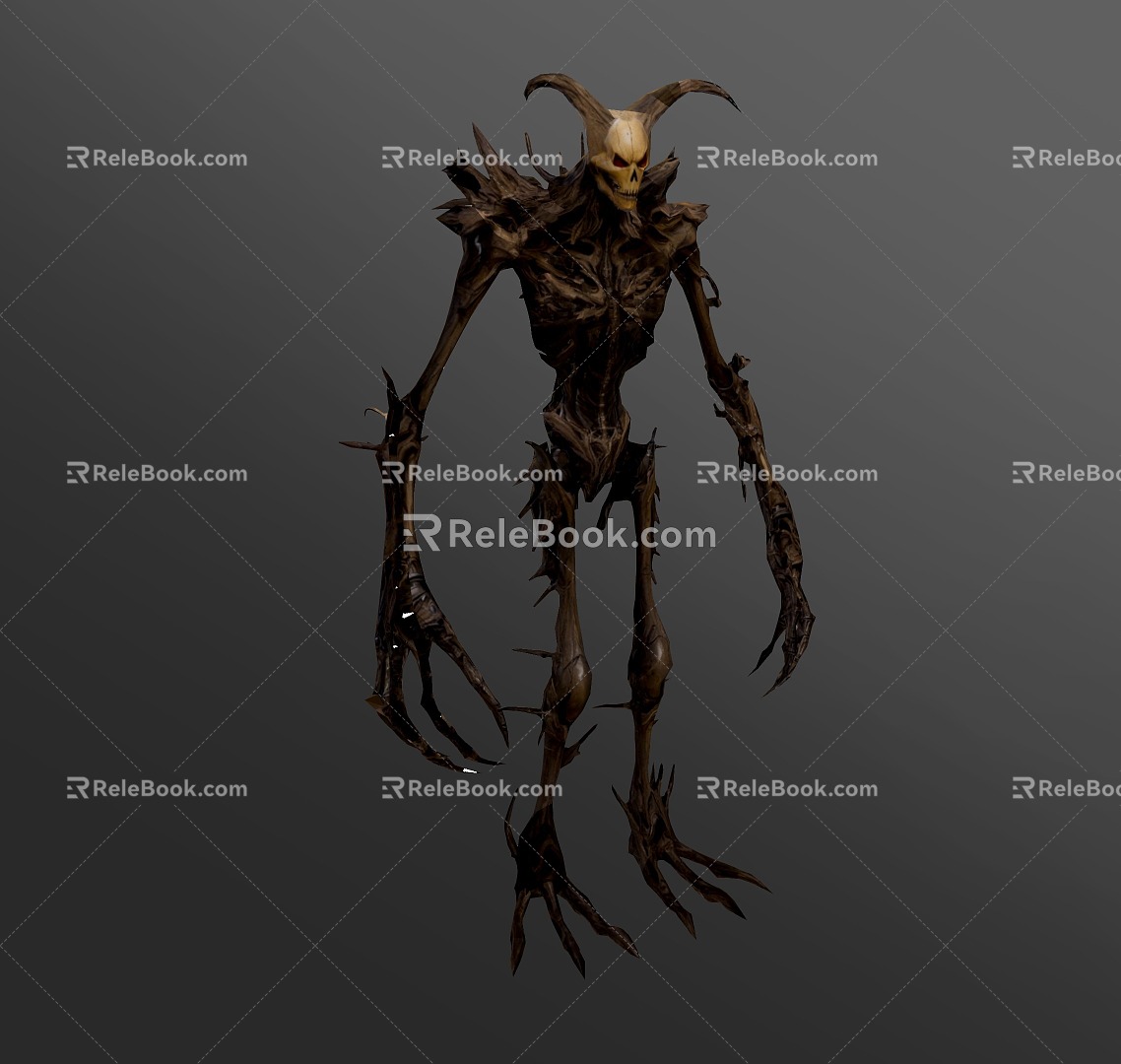 Tree Man Strange Scarecrow Horror Tree Man Horror Monster Game Character 3d model