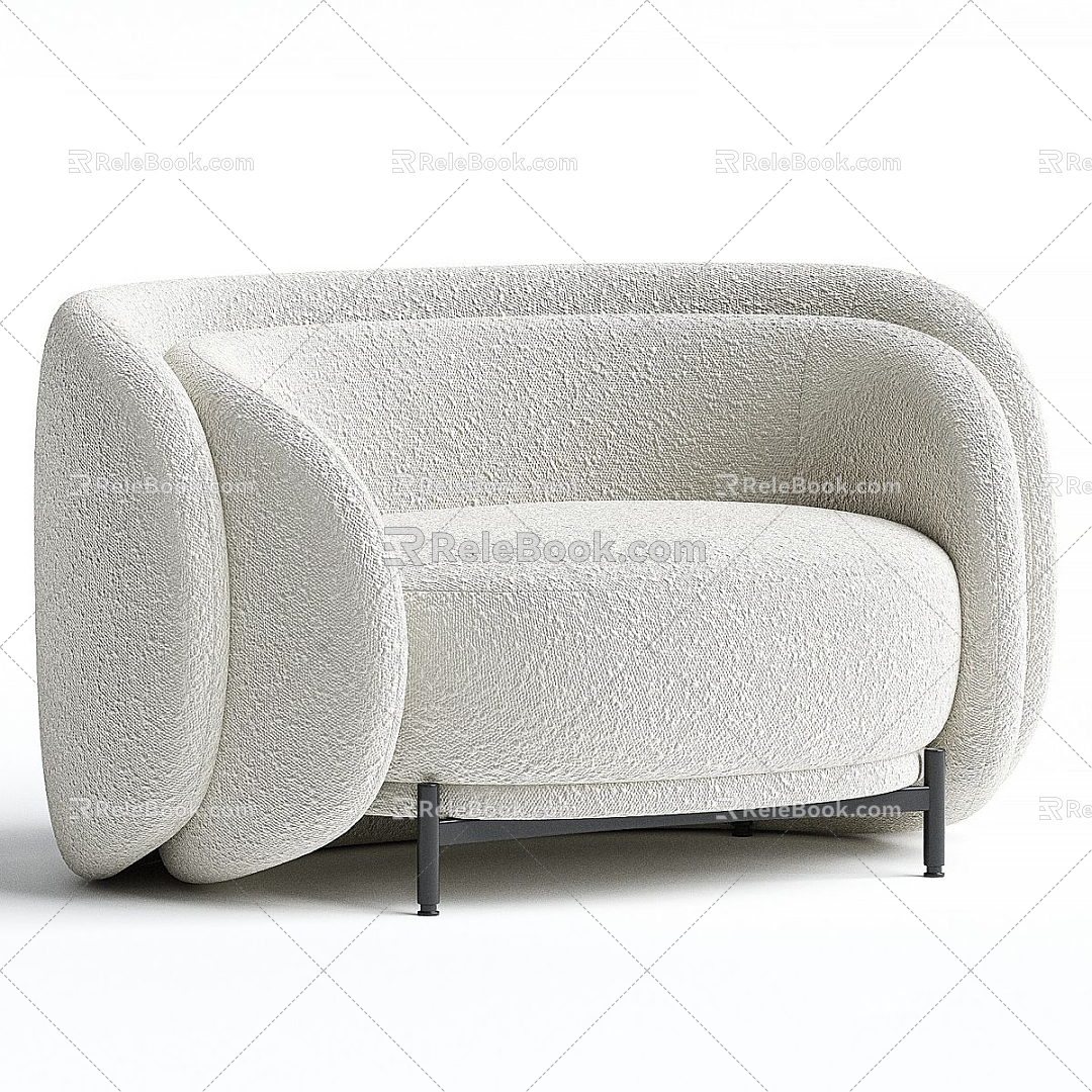 Modern Single Sofa Sofa Chair Hugh 3d model