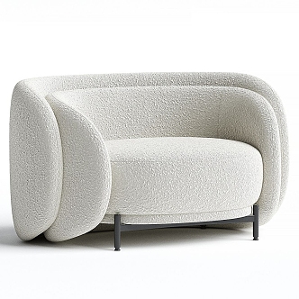 Modern Single Sofa Chair Hugh 3d model