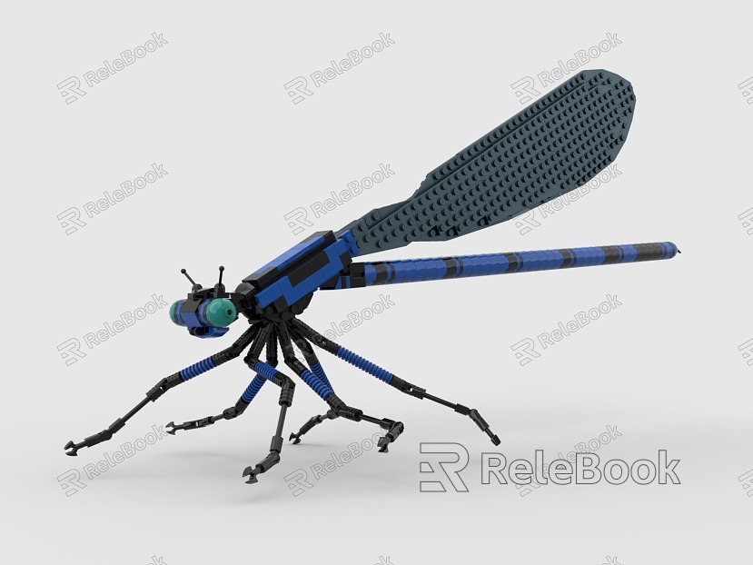 Lego toy insect dragonfly animal model