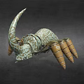 Animal Shaped Electric Toy With Intricate Patterned Horn And Conical Claws