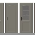 White Interior Hinged Doors With Various Designs And Glass Panel Options 3d model