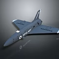 Royal Navy Skyhawk Model Aircraft With Gray Body And White Wing Tips