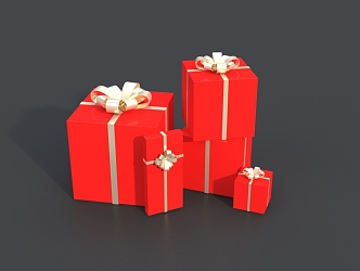 Chinese national tide gift box material 3d model